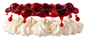 Crema con cerezas